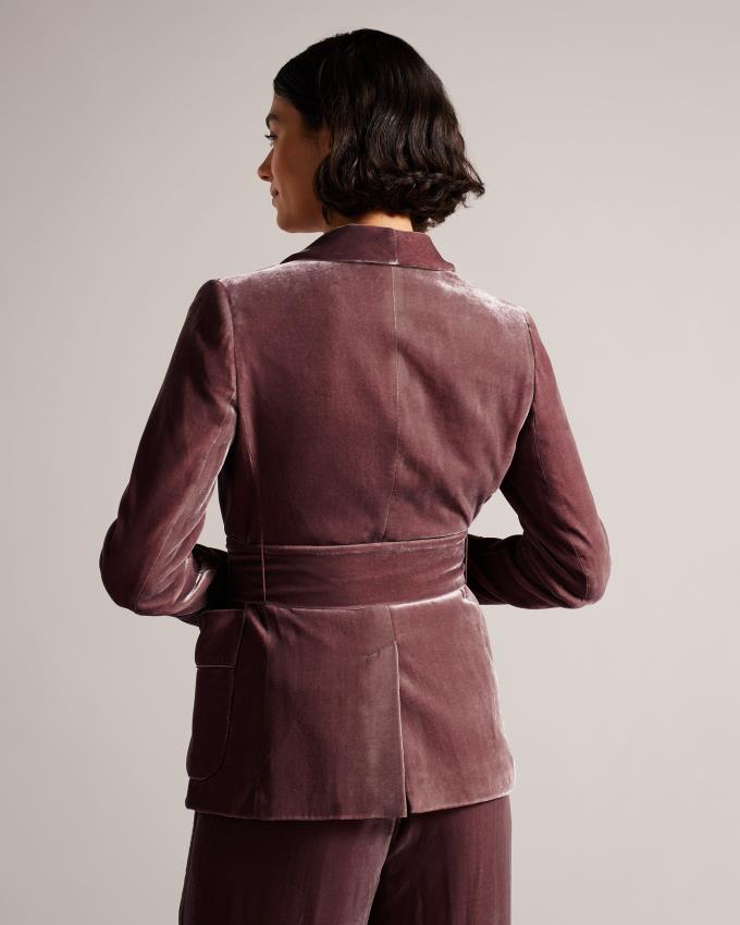 Veste Ted Baker Velvet Shawl Collar Grise Marron Femme | OXM-92900061